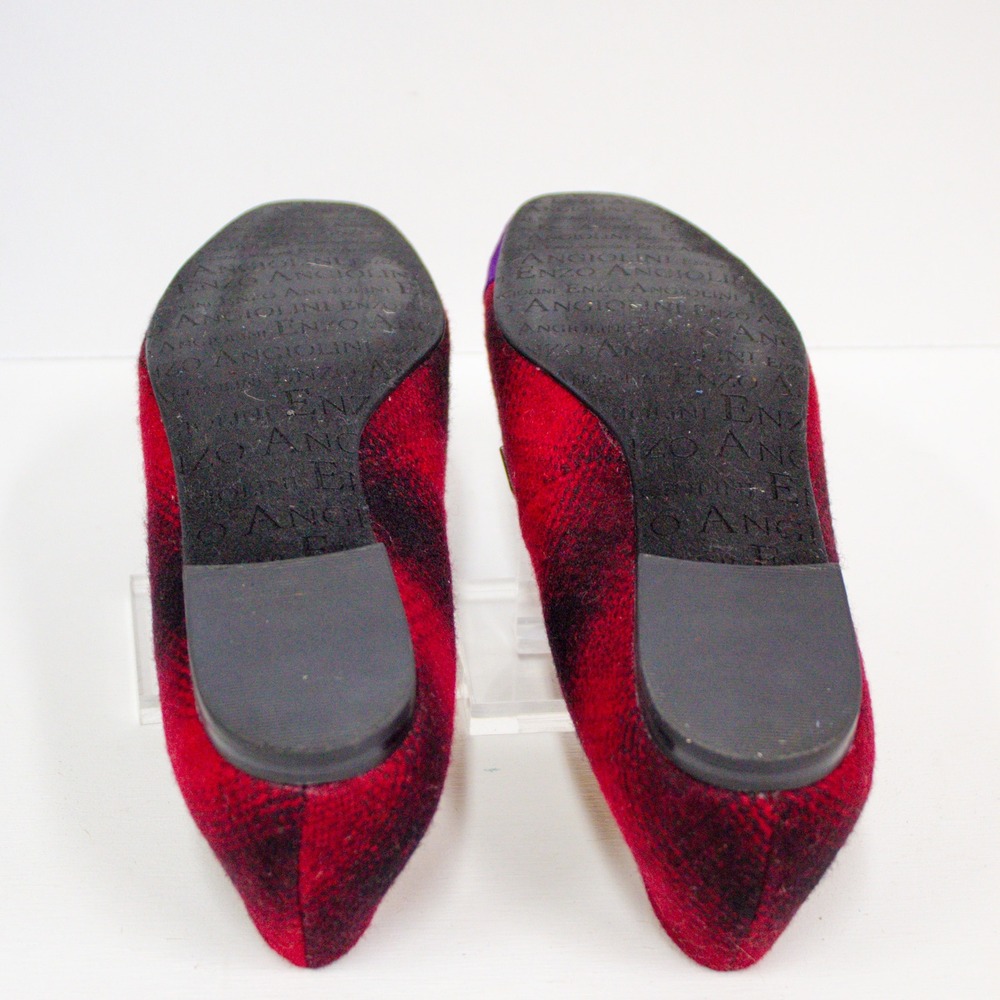 Enzo Angiolini Loafers/ Flats Tartan Pattern Women's Sz 7.5- Modern Chic - Picture 8 of 8